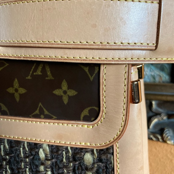 Rare Made in France Louis Vuitton handbag monogram ambre tweedy GM - Picture 3 of 16